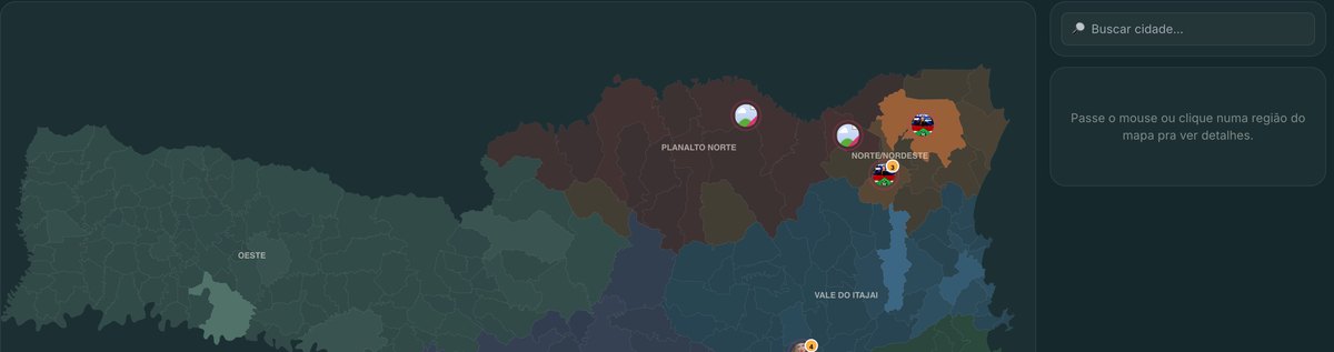 Mapa eleitoral por região